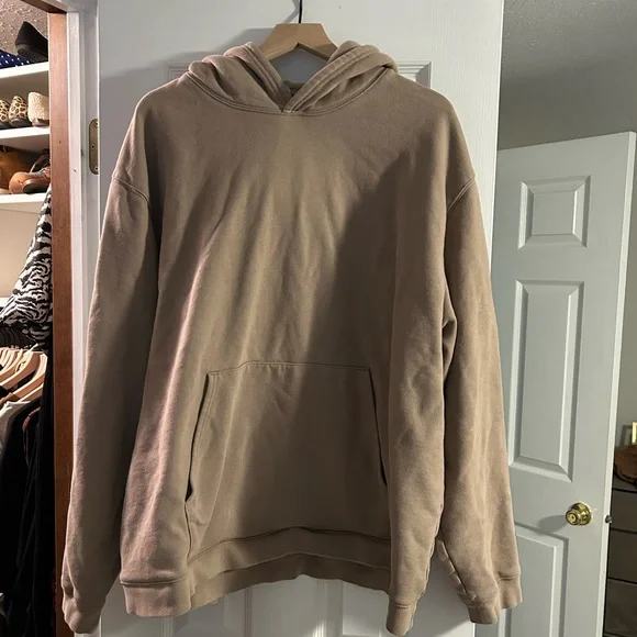 Alo Yoga Renown Heavy Weight Hoodie 2XL Taupe - Picture 2 of 4